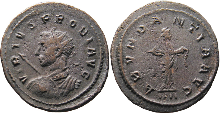 Probus
                  antoninianus/aurelianus RIC 18v, Bastien 254