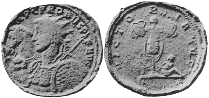 Probus
                  "dupondius" RIC 291, actually a medallion of
                  Ticinum