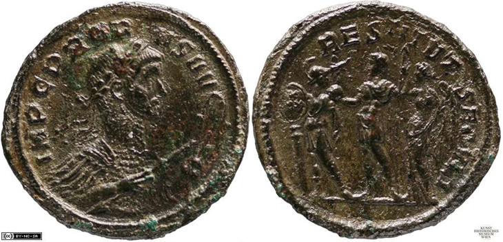 Probus abschlag "denarius" RIC 310