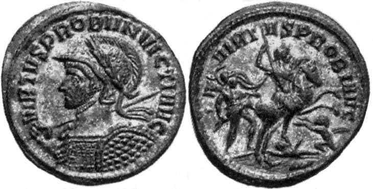Probus unlisted "denarius", neighbour
                  of RIC 312