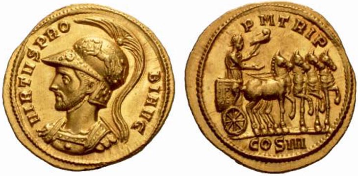 Probus aureus RIC 579