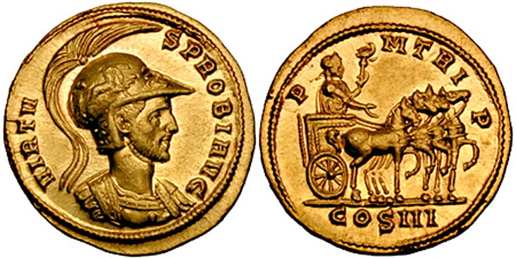 Probus aureus RIC 579v