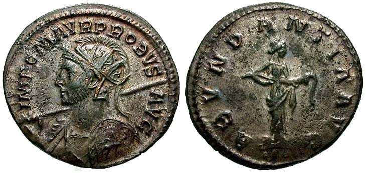 Probus
                  antoninianus/aurelianus RIC 59, Bastien 248