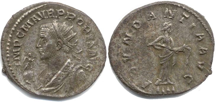 Probus
                  antoninianus/aurelianus RIC59v, Bastien 251