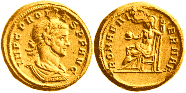 Probus
                aureus RIC 592