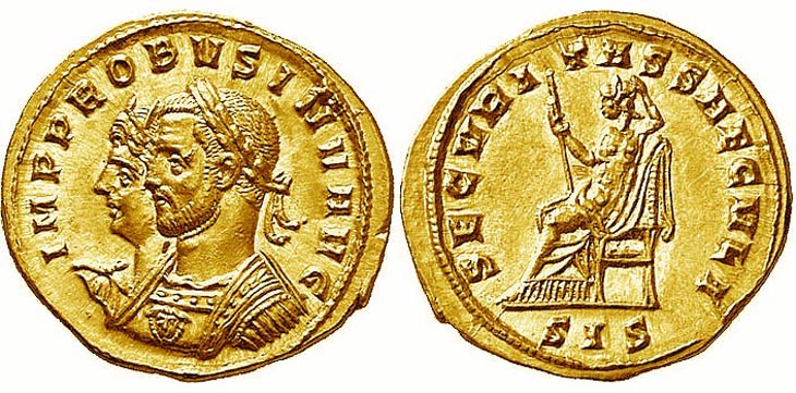 Probus aureus RIC 596 corr.