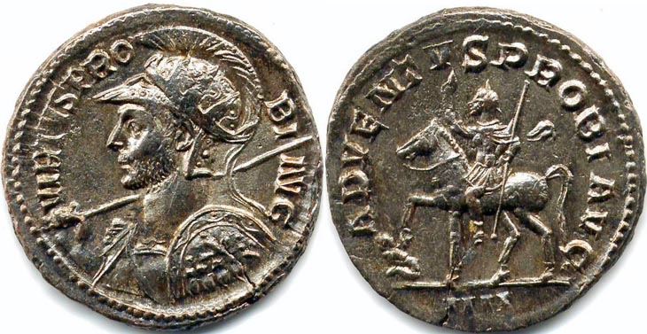 Probus
                  antoninianus/aurelianus RIC 64, Bastien 256