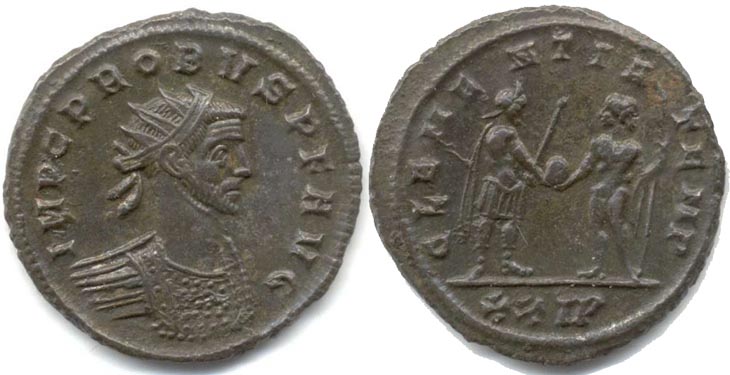 Probus
                  antoninianus RIC 645v, Alfldi 15.-