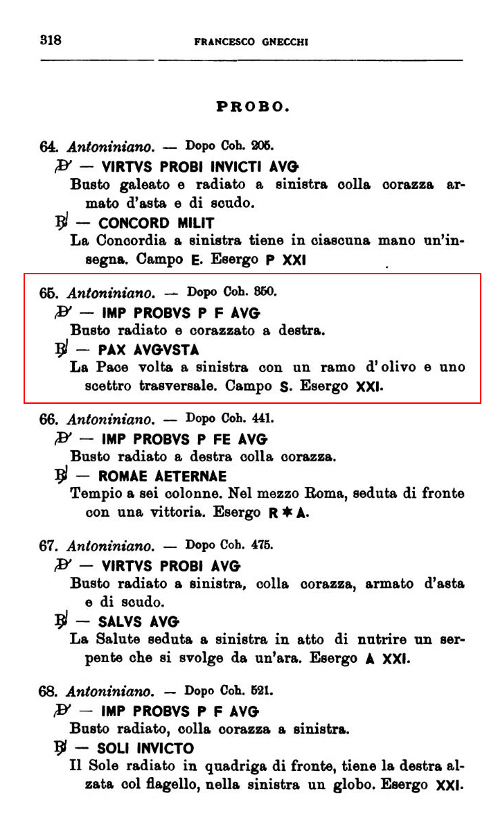 Page 318, Rivista Italiana di Numismatica, 1891