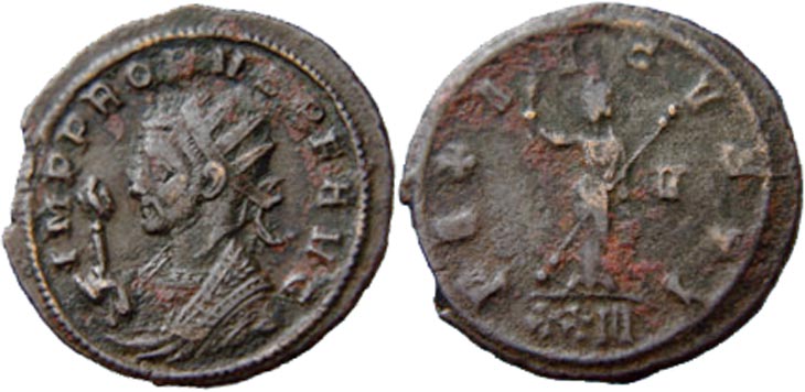 Probus
                  antoninianus RIC 713v, cf. Alfldi 42.11