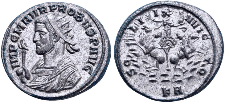 Probus
                  antoninianus RIC 780v, Alfldi 73.-