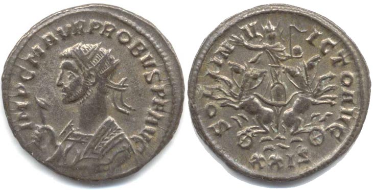 Probus
                    antoninianus RIC 781v, Alfldi 83.4