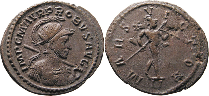 Probus
                  antoninianus/aurelianus RIC 83v, Bastien 214,
                  Gloucester 876