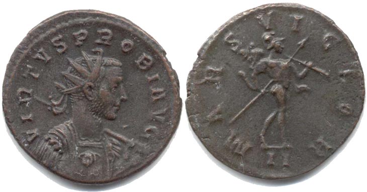 Probus antoninianus RIC 85v,
                  Bastien 225.